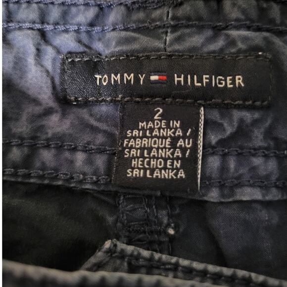 Y2K Blue Tie Dye Cargo Pants Roll Tab Hem Cropped Outdoors Hiking gorpcore - Picture 3 of 11